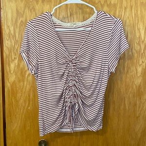 striped adjustable crop top